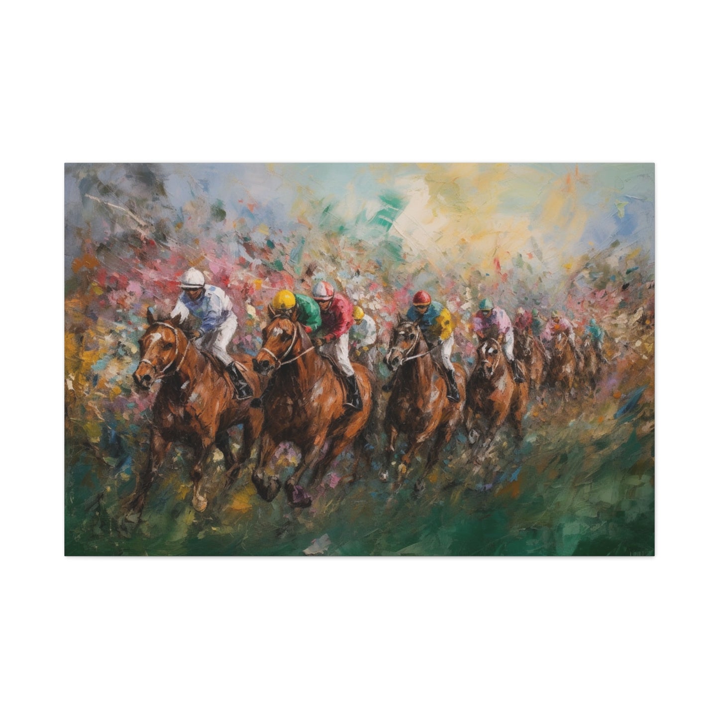 Horse Painting for Living Room Oil Painting for Dining Room Painting for Bedroom Painting for Bedroom Painting on Canvas Kentucky Derby