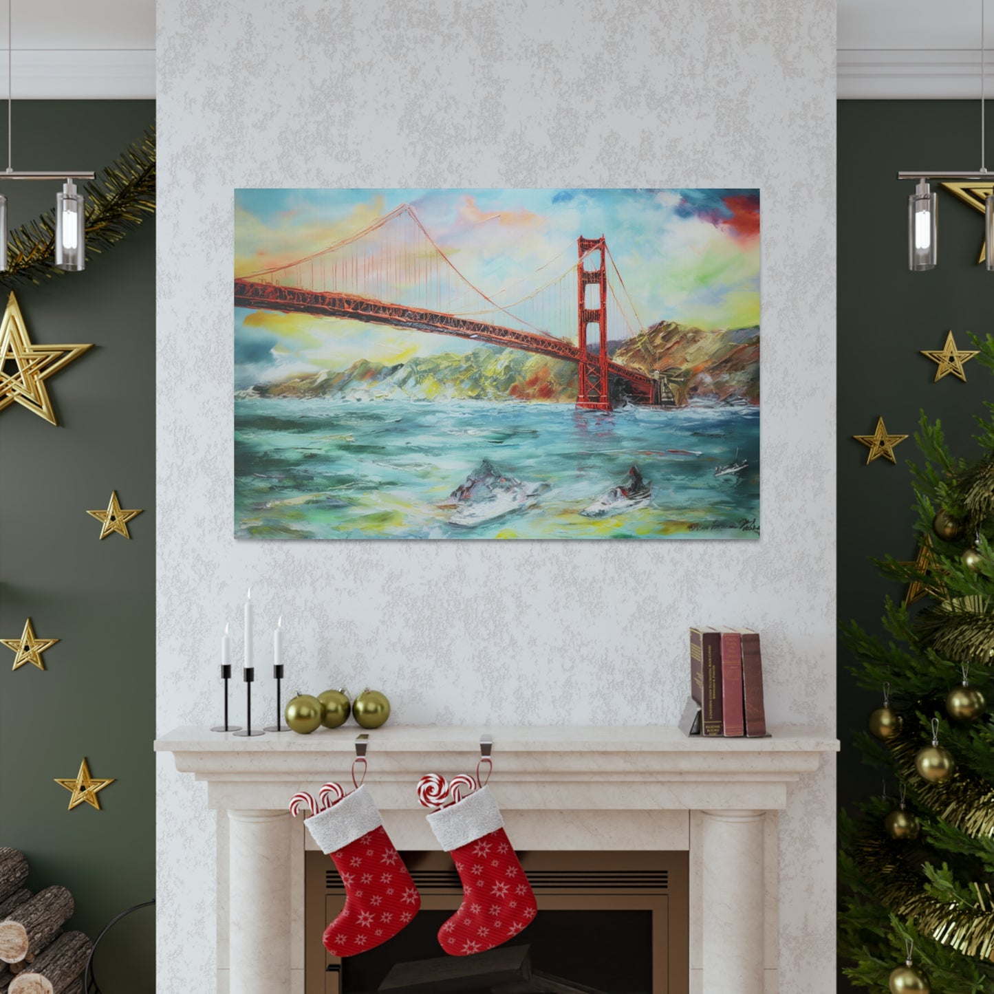 Golden Gate Bridge Painting for Living Room Oil Painting for Dining Room Painting for Bedroom Painting for Office Painting of San Francisco