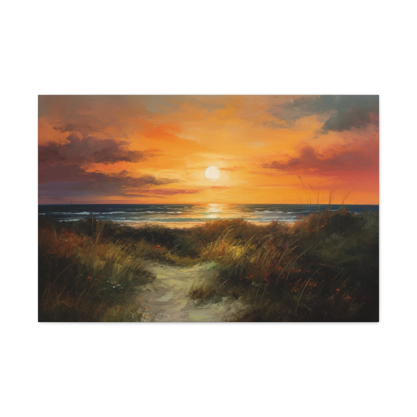 Sunset Painting for Living Room Oil Painting for Dining Room Painting for Bedroom Painting for Bedroom Painting on Canvas Beach Painting