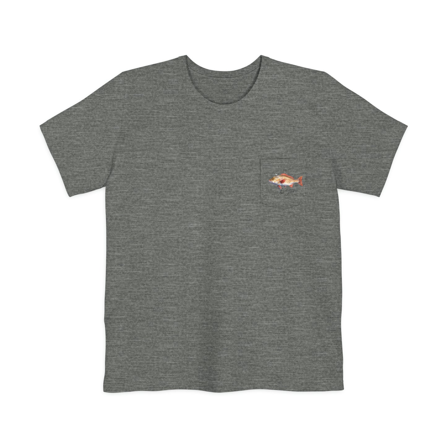 Fishing T-shirt for Fishing T-Shirt of Red Fish T-shirt Fishing Pocket T-Shirt of Fish