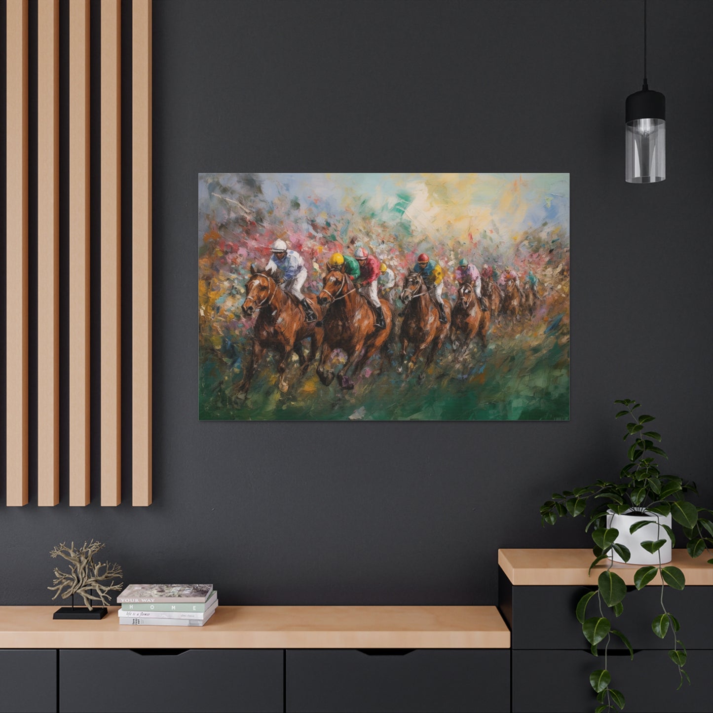 Horse Painting for Living Room Oil Painting for Dining Room Painting for Bedroom Painting for Bedroom Painting on Canvas Kentucky Derby