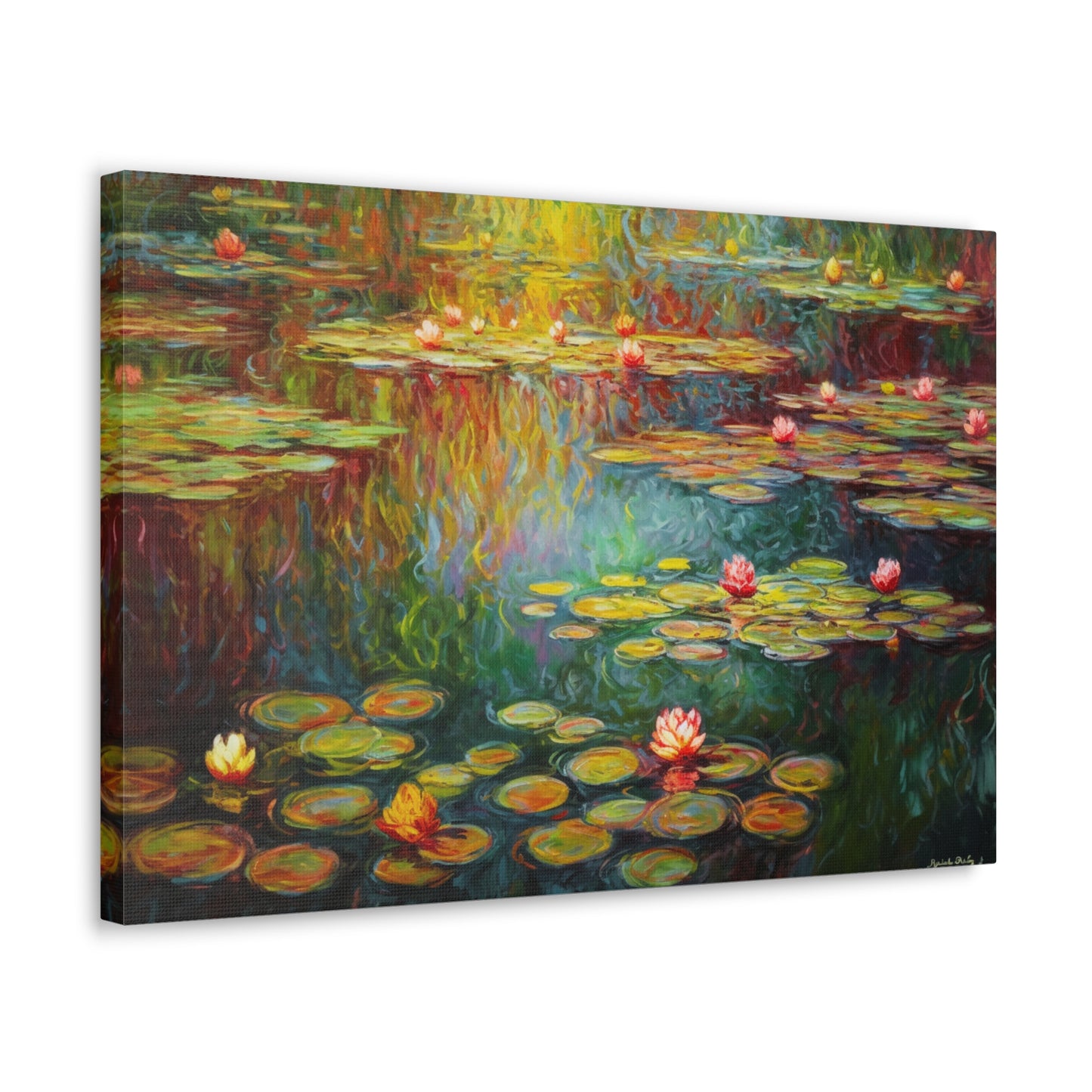 Lily Pad Painting for Living Room Oil Painting for Dining Room Painting for Bedroom Painting for Bedroom Painting of Pond