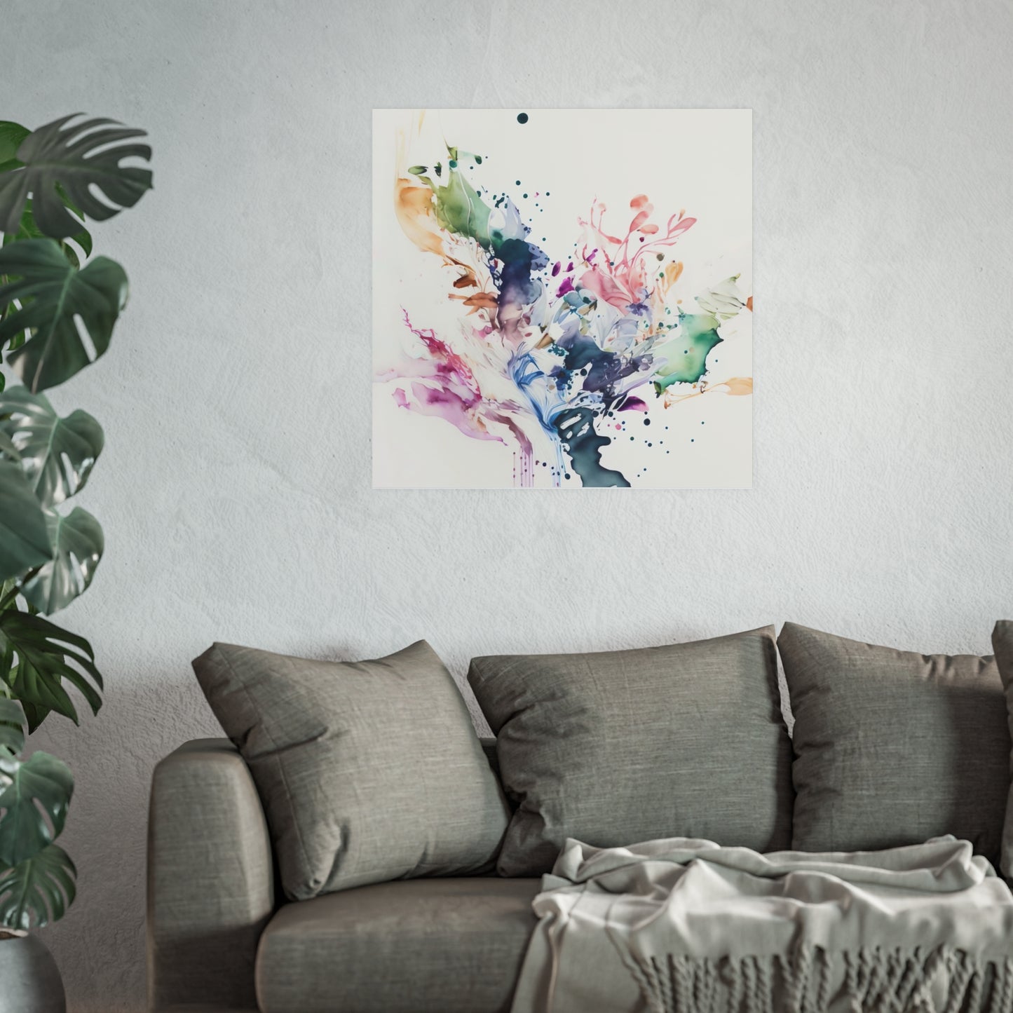 Abstract Art, Watercolor, Original Art, Bedroom, Living Room, Dining Room, Kids Room