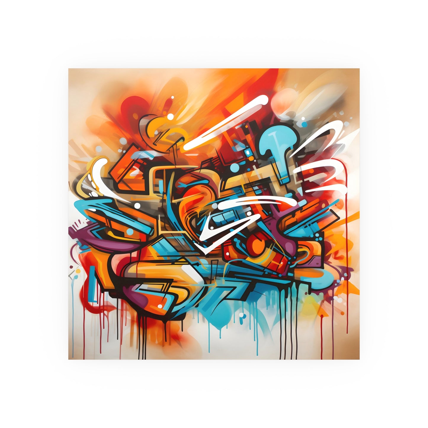 Abstract Art, Graffiti, Poster, Original Art, Bedroom, Living Room, Game room