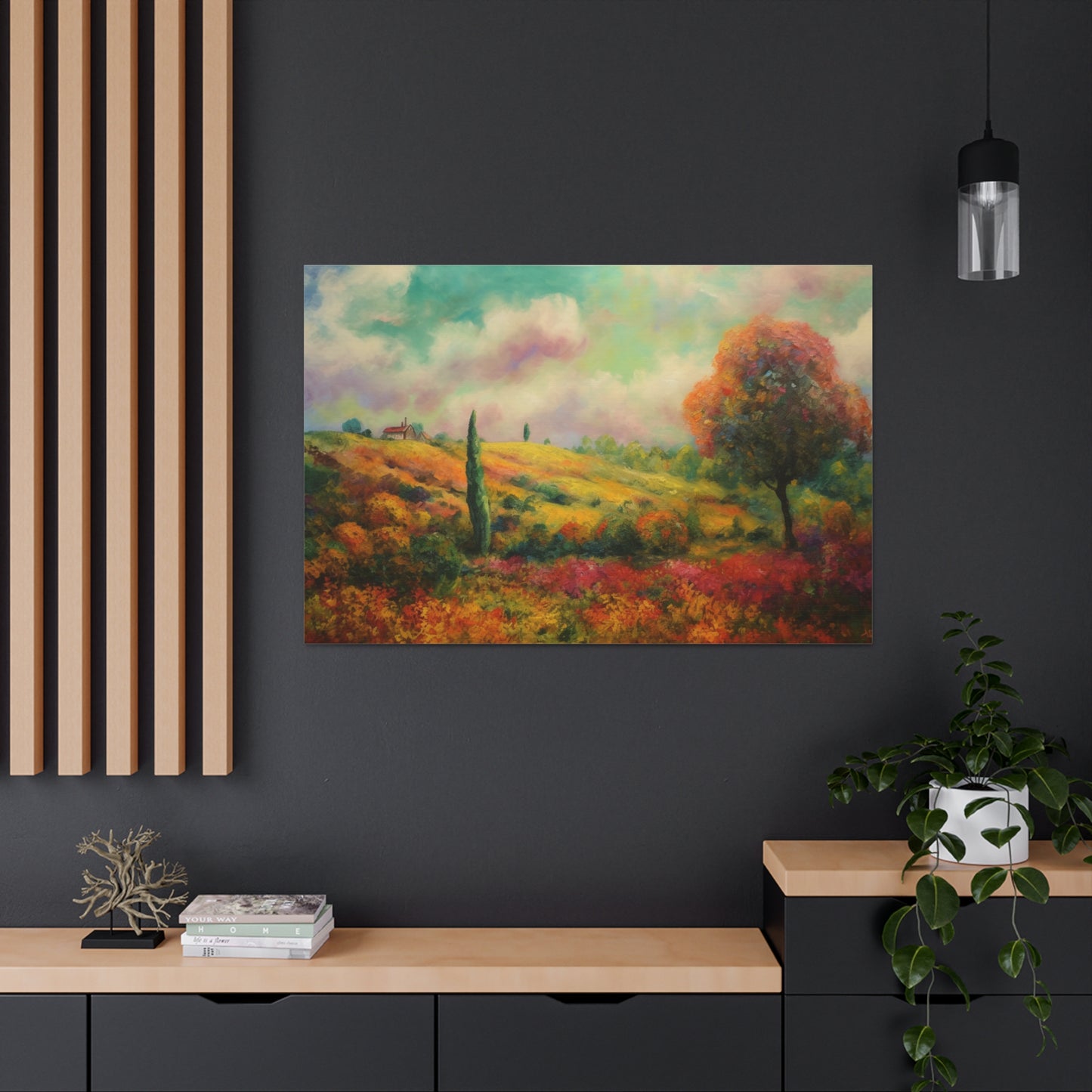 Landscape Oil Painting, Wrapped Canvas, French Country, Bedroom, Living Room, Dining Room, Artwork