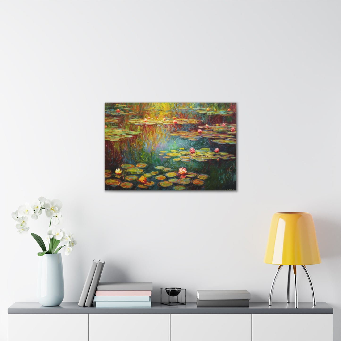 Lily Pad Painting for Living Room Oil Painting for Dining Room Painting for Bedroom Painting for Bedroom Painting of Pond