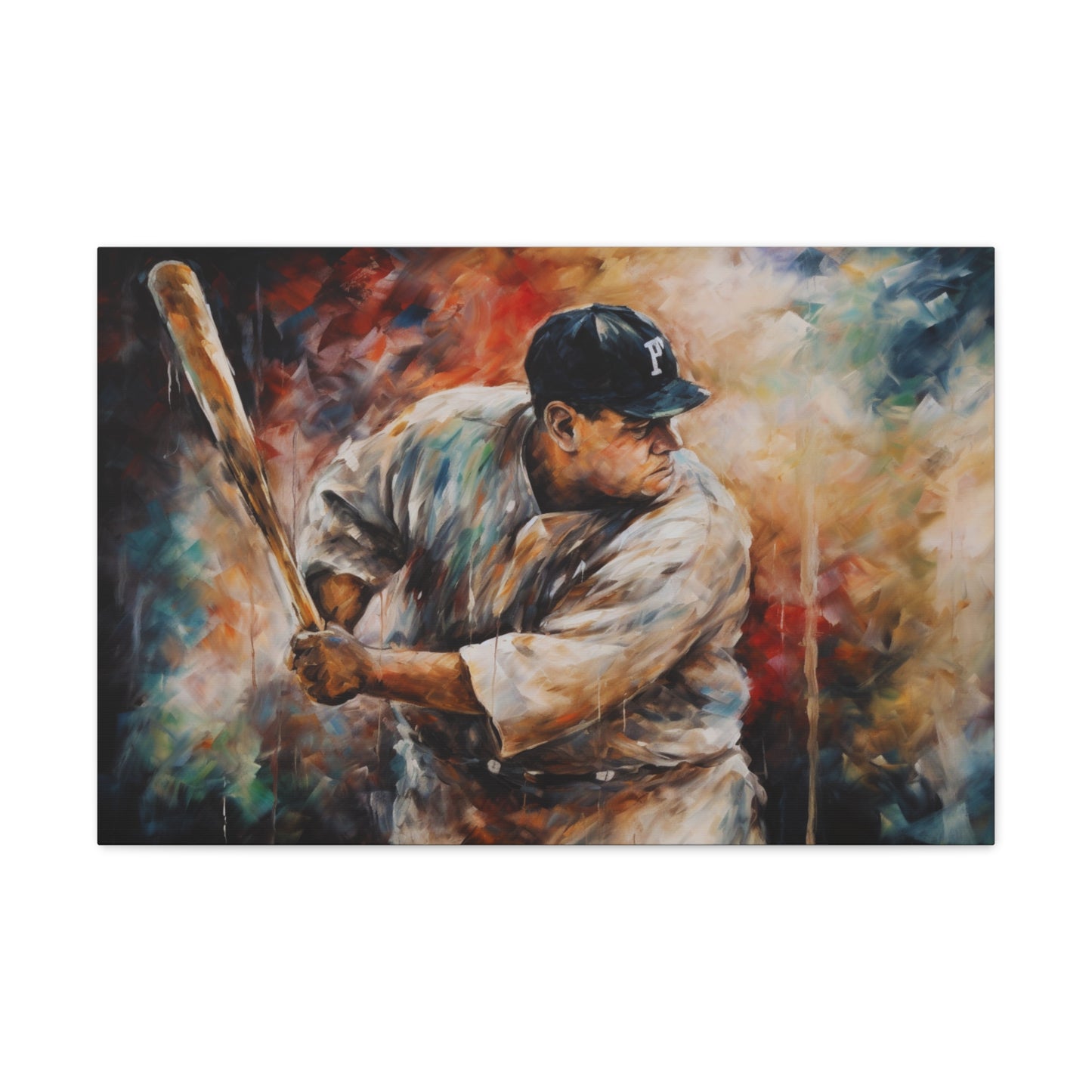 Baseball Painting for Living Room Oil Painting for Dining Room Painting for Bedroom Painting for Office Painting of Babe Ruth