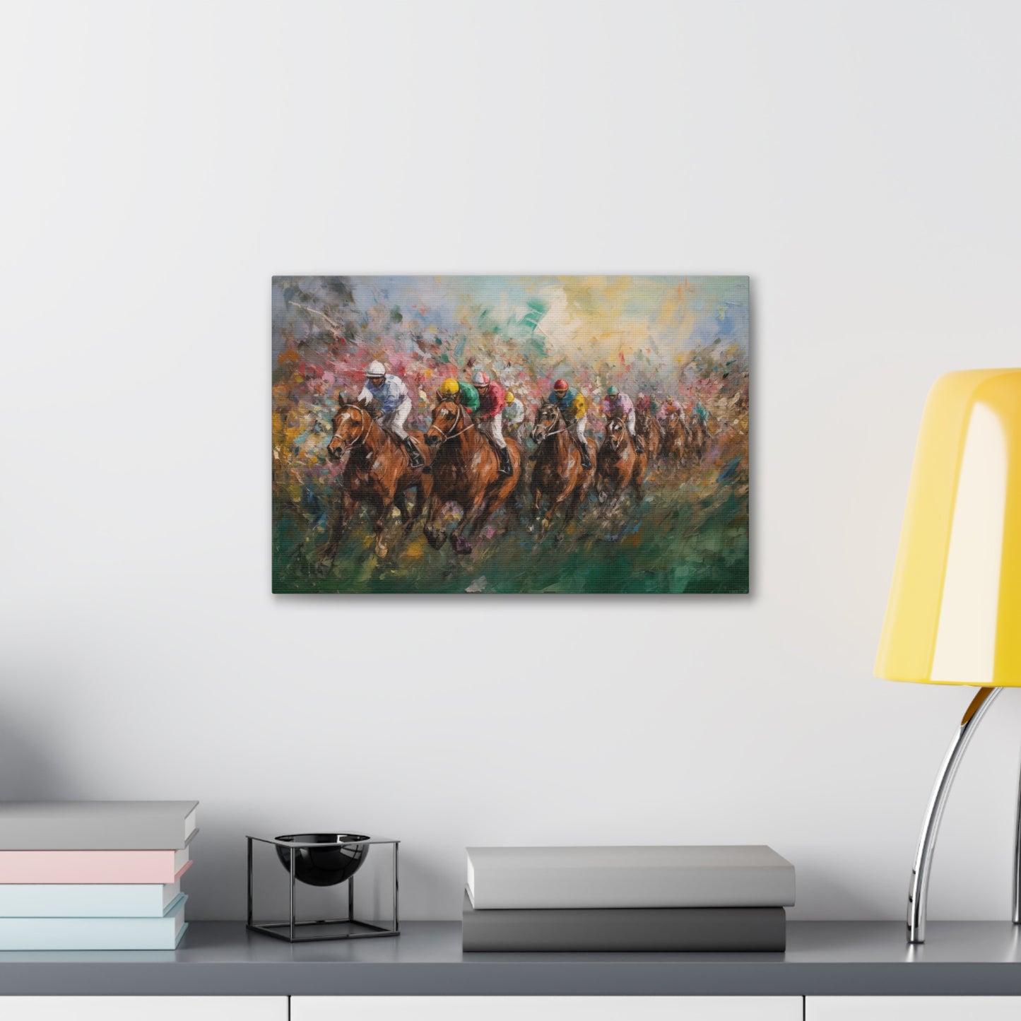 Horse Painting for Living Room Oil Painting for Dining Room Painting for Bedroom Painting for Bedroom Painting on Canvas Kentucky Derby