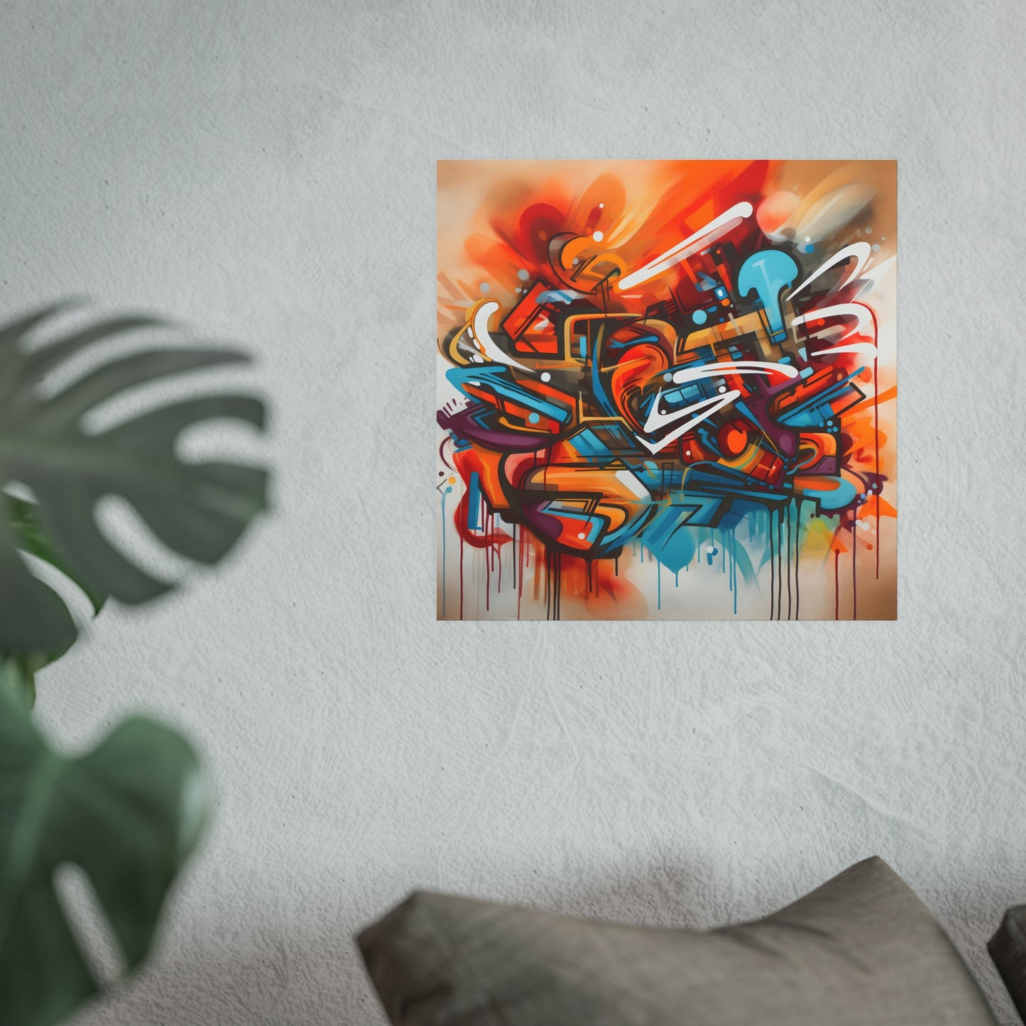 Abstract Art, Graffiti, Poster, Original Art, Bedroom, Living Room, Game room