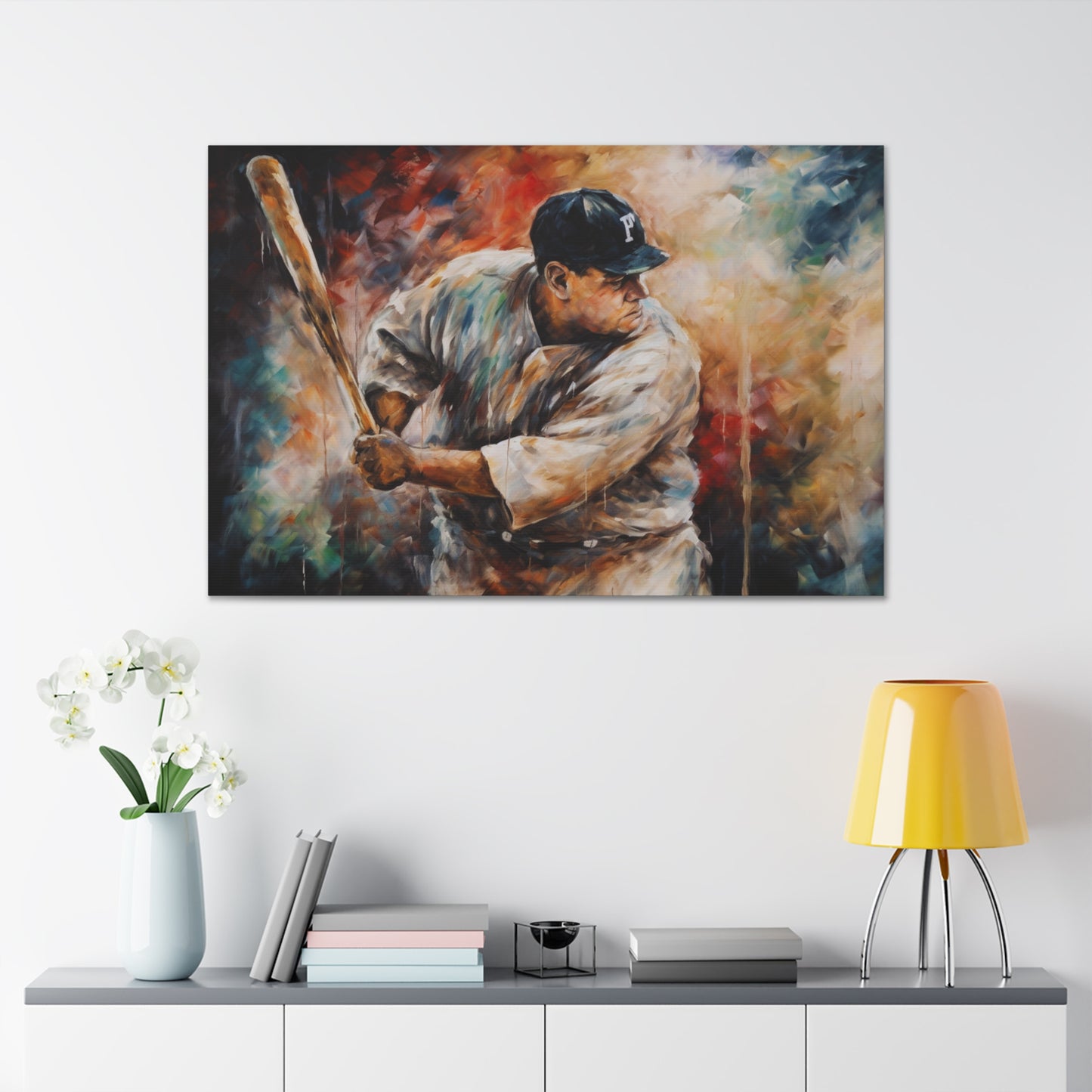 Baseball Painting for Living Room Oil Painting for Dining Room Painting for Bedroom Painting for Office Painting of Babe Ruth