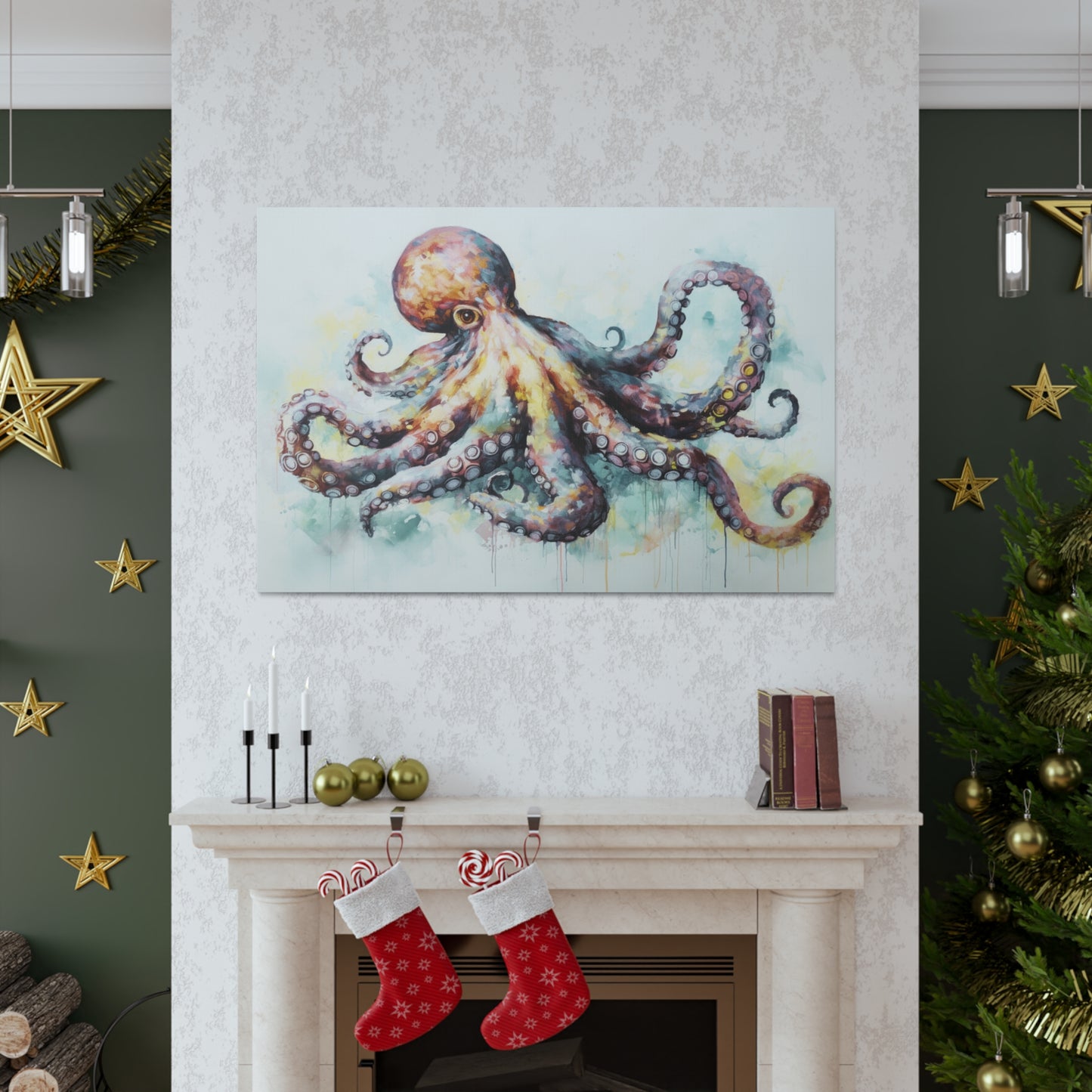 Octopus Oil Painting for Living Room Oil Painting for Dining Room Painting for Bedroom Painting for Office Painting of Octopus