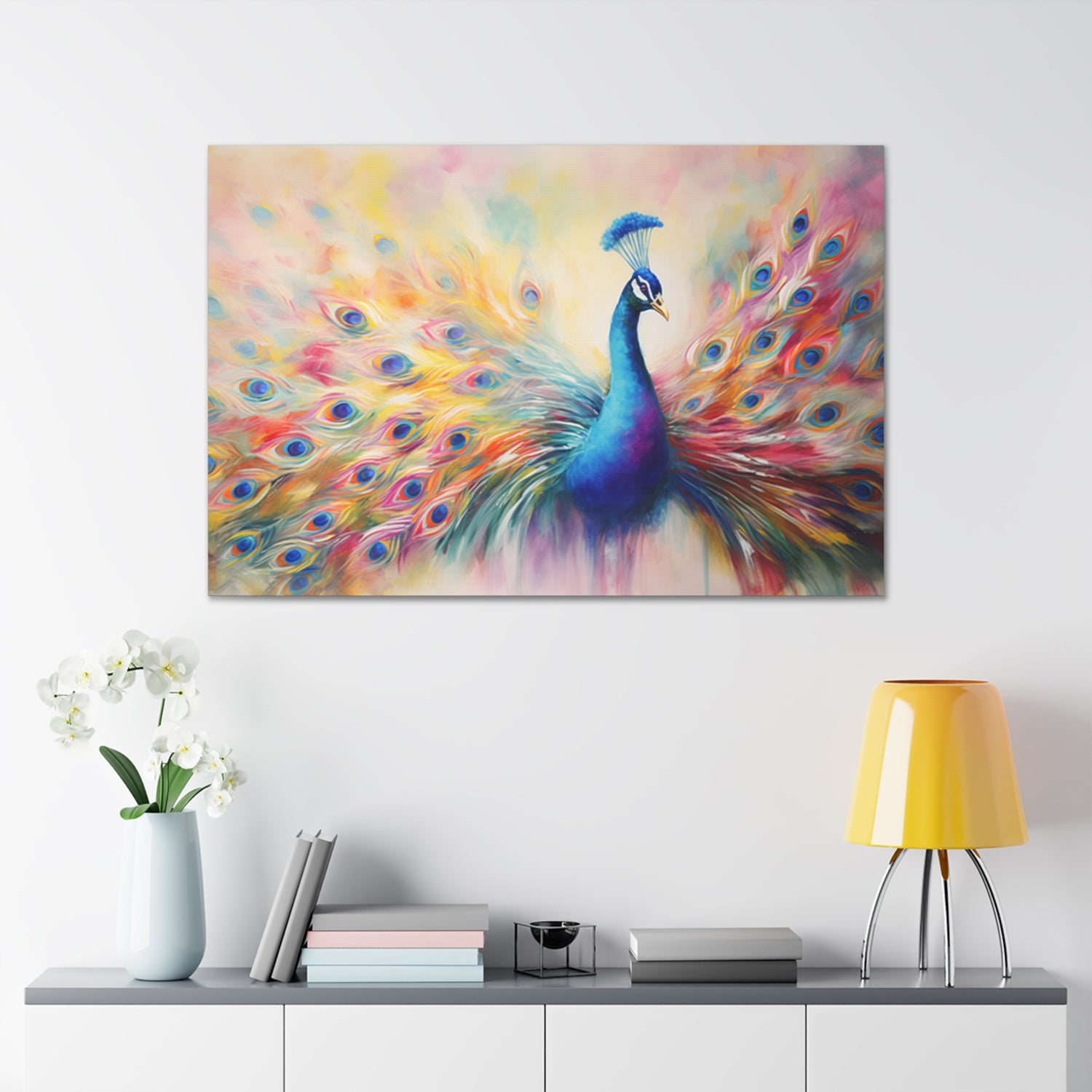 Peacock Oil Painting for Living Room Painting for Dining Room Painting for Bedroom Painting for Office Painting for Den Painting of Peacock