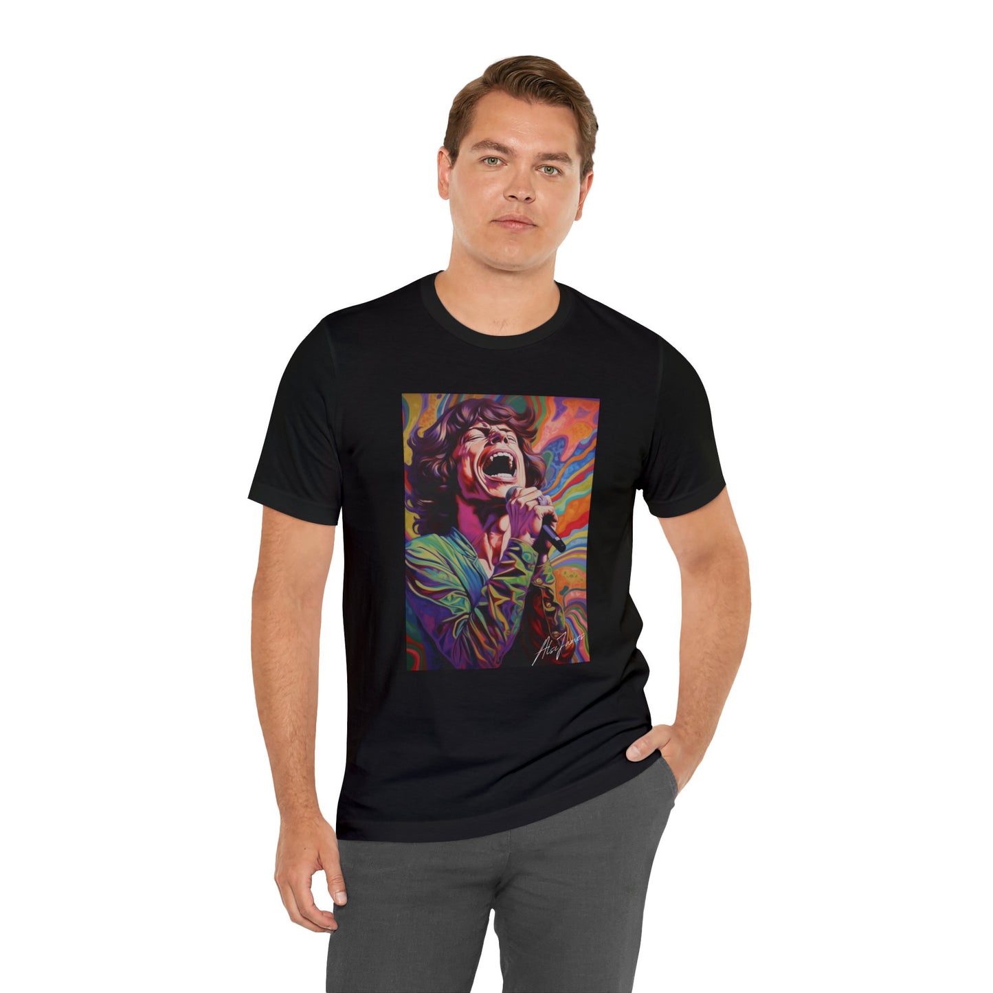 Rolling Stones T-shirt  Mick Jagger T-Shirt for Concert T-Shirt for Musical Festival T-shirt Rolling Stones Pocket T-Shirt