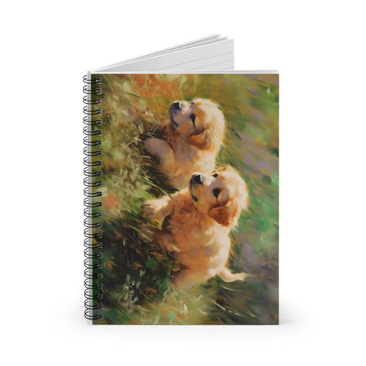 Golden Retriever Spiral Notebook Ruled Line Notebook for School Notebook for Work Notebook for Notes