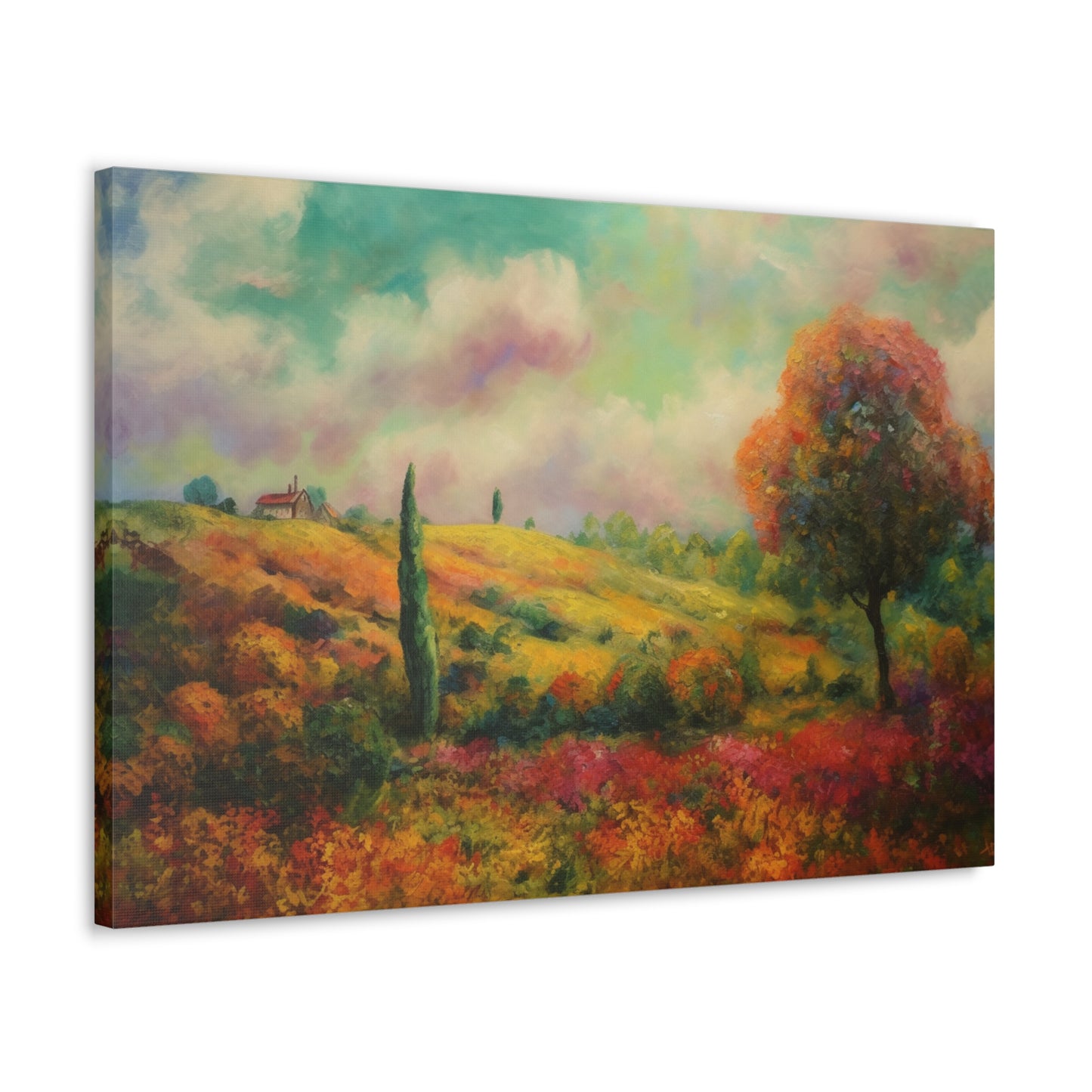 Landscape Oil Painting, Wrapped Canvas, French Country, Bedroom, Living Room, Dining Room, Artwork