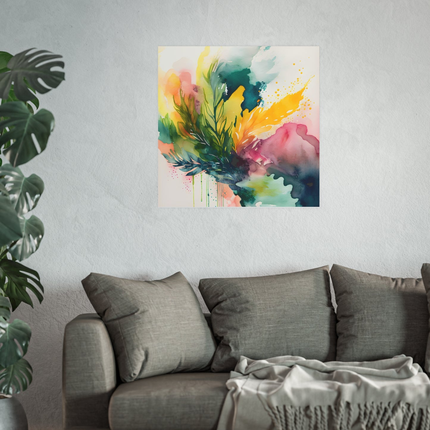 Abstract Art, Watercolor, Original Art, Bedroom, Living Room, Dining Room, Kids Room