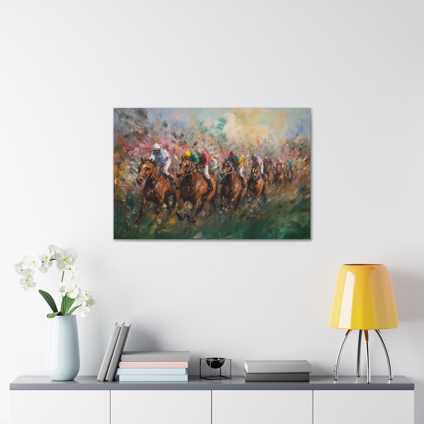 Horse Painting for Living Room Oil Painting for Dining Room Painting for Bedroom Painting for Bedroom Painting on Canvas Kentucky Derby