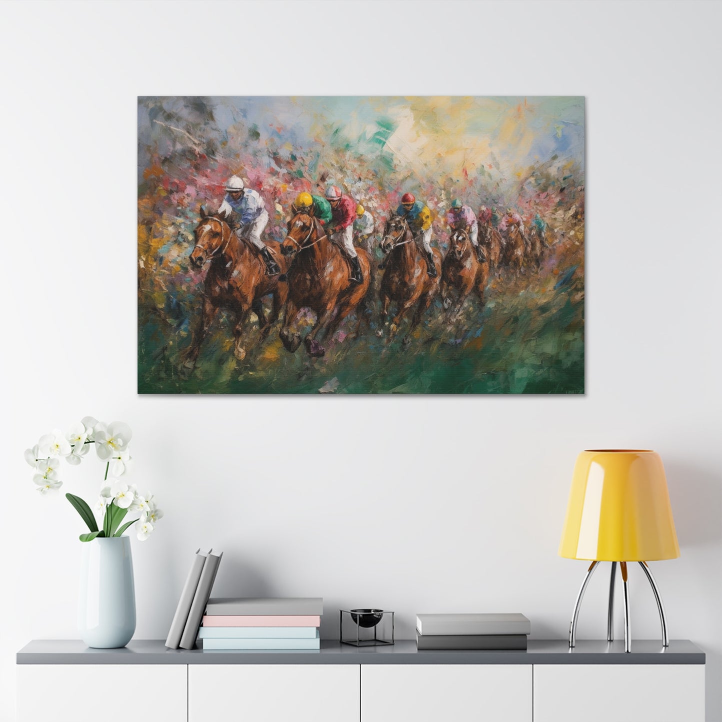 Horse Painting for Living Room Oil Painting for Dining Room Painting for Bedroom Painting for Bedroom Painting on Canvas Kentucky Derby