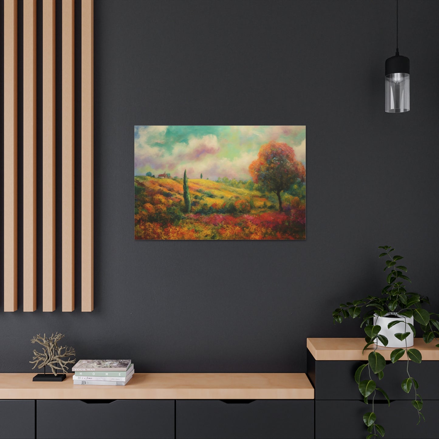 Landscape Oil Painting, Wrapped Canvas, French Country, Bedroom, Living Room, Dining Room, Artwork