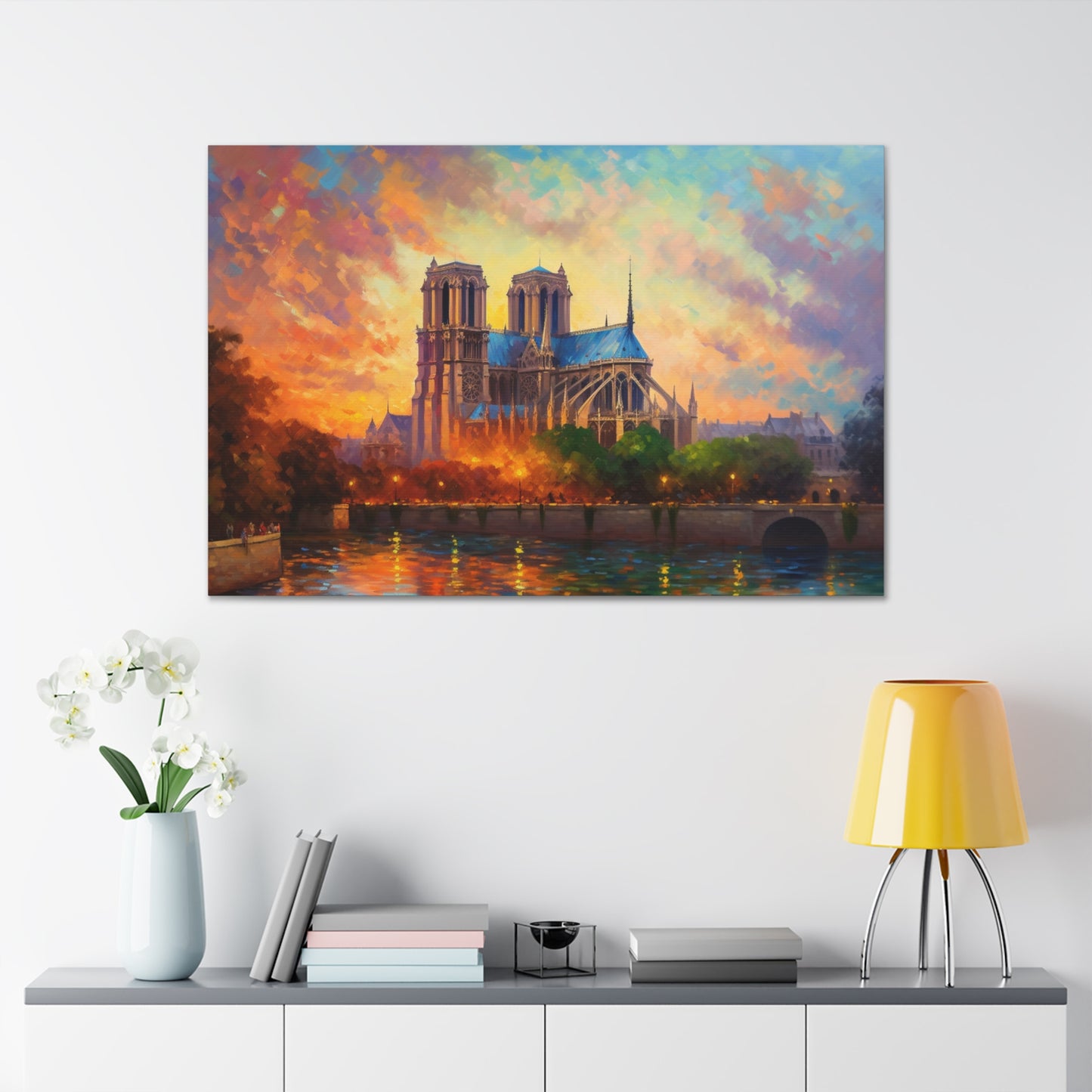 Notre Dame Cathedral Painting for Living Room Oil Painting for Dining Room Painting for Bedroom Painting for Bedroom Painting on Canvas