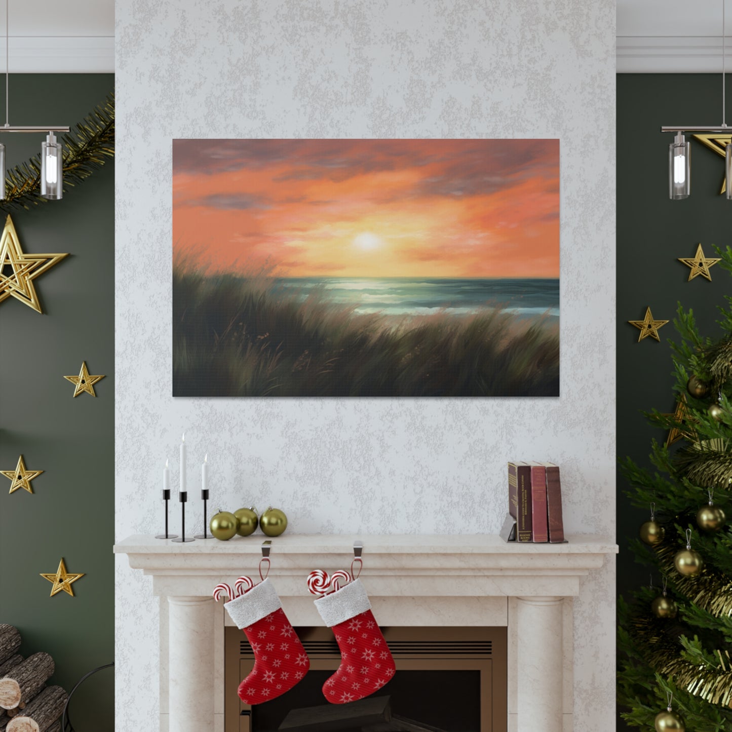 Sunset Painting for Living Room Oil Painting for Dining Room Painting for Bedroom Painting for Bedroom Painting on Canvas Beach Painting