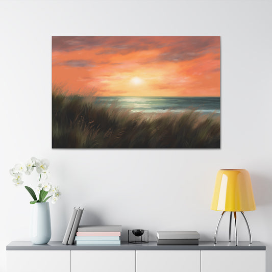 Sunset Painting for Living Room Oil Painting for Dining Room Painting for Bedroom Painting for Bedroom Painting on Canvas Beach Painting