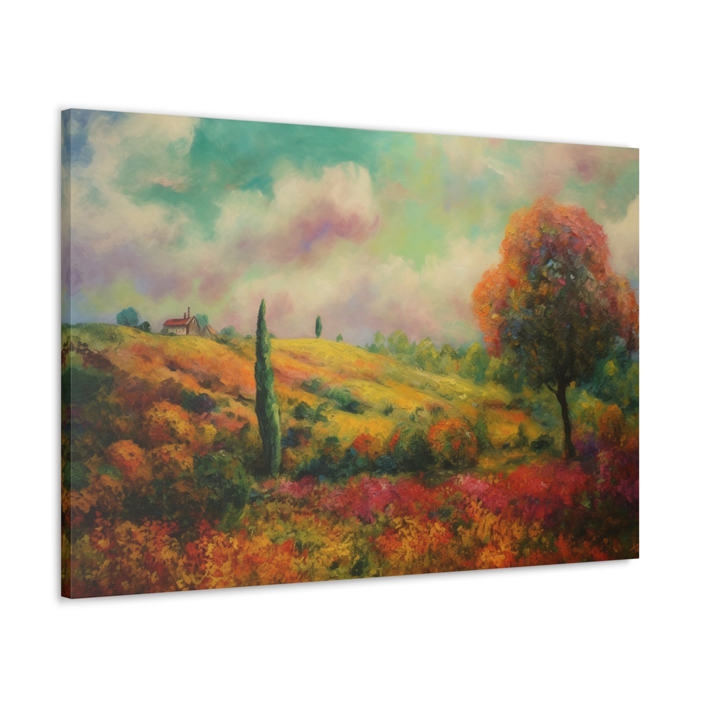 Landscape Oil Painting, Wrapped Canvas, French Country, Bedroom, Living Room, Dining Room, Artwork