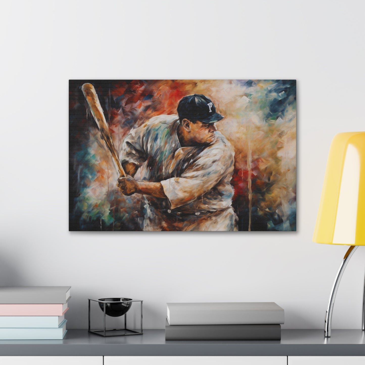 Baseball Painting for Living Room Oil Painting for Dining Room Painting for Bedroom Painting for Office Painting of Babe Ruth