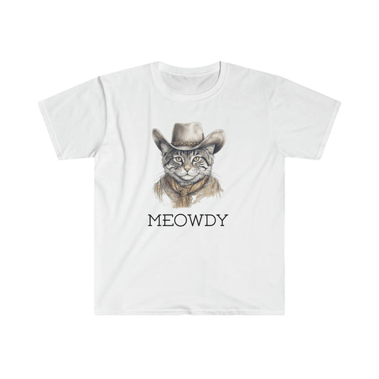 Meowdy Cat Cowboy Unisex Softstyle T-Shirt