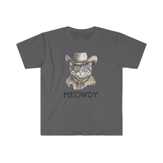 Meowdy Cat Cowboy Unisex Softstyle T-Shirt