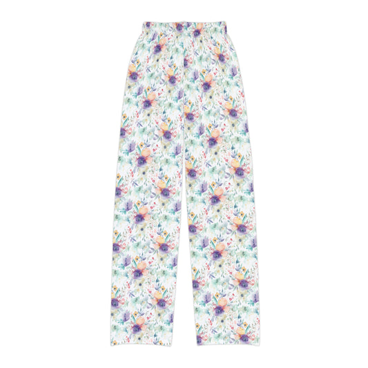 Kid's Floral Pajama Pants with Flower Pajama Pants for Kids