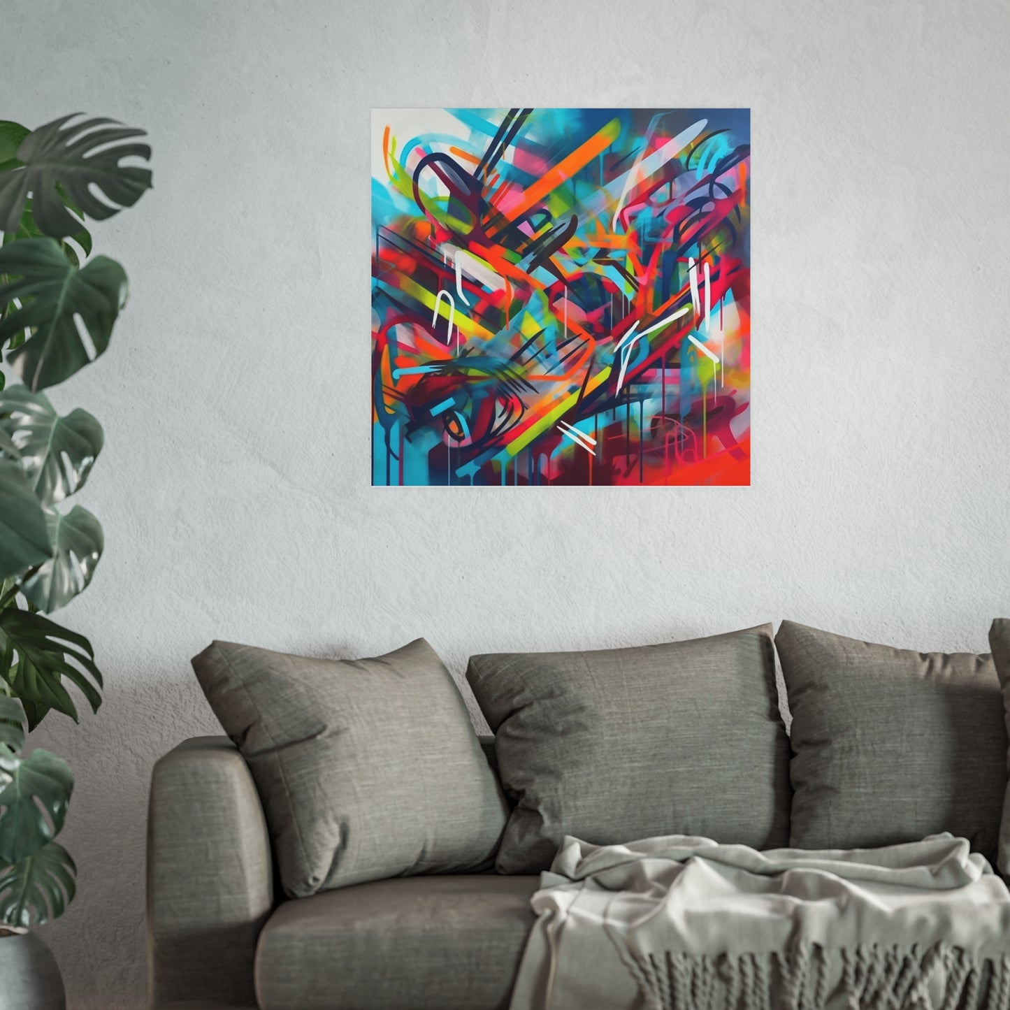 Abstract Art Graffiti Art for Living Room Art for Bedroom Art for Kids Room Art for Office Art