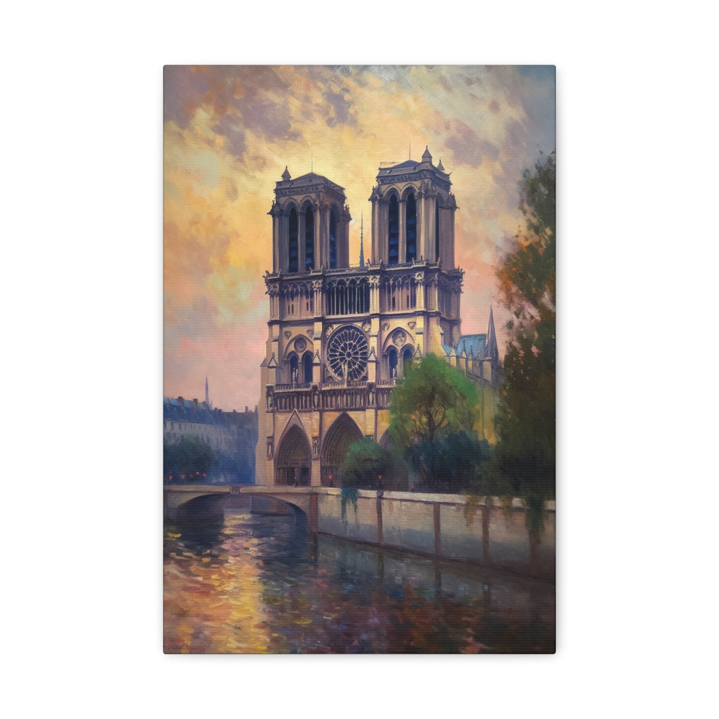 Notre Dame Cathedral Painting for Living Room Oil Painting for Dining Room Painting for Bedroom Painting for Bedroom Painting on Canvas