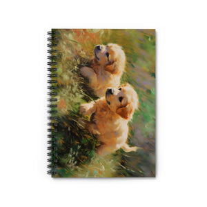 Golden Retriever Spiral Notebook Ruled Line Notebook for School Notebook for Work Notebook for Notes