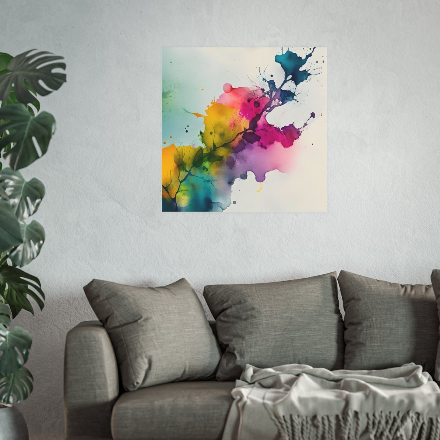 Abstract Art, Watercolor, Original Art, Bedroom, Living Room, Dining Room, Kids Room