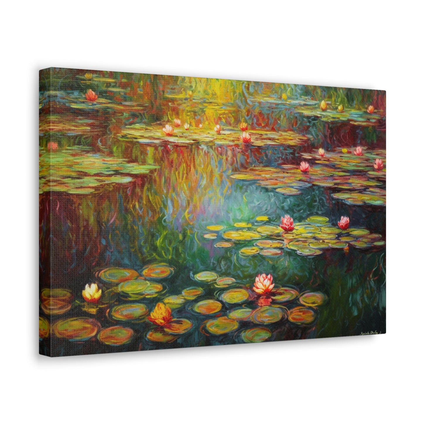 Lily Pad Painting for Living Room Oil Painting for Dining Room Painting for Bedroom Painting for Bedroom Painting of Pond