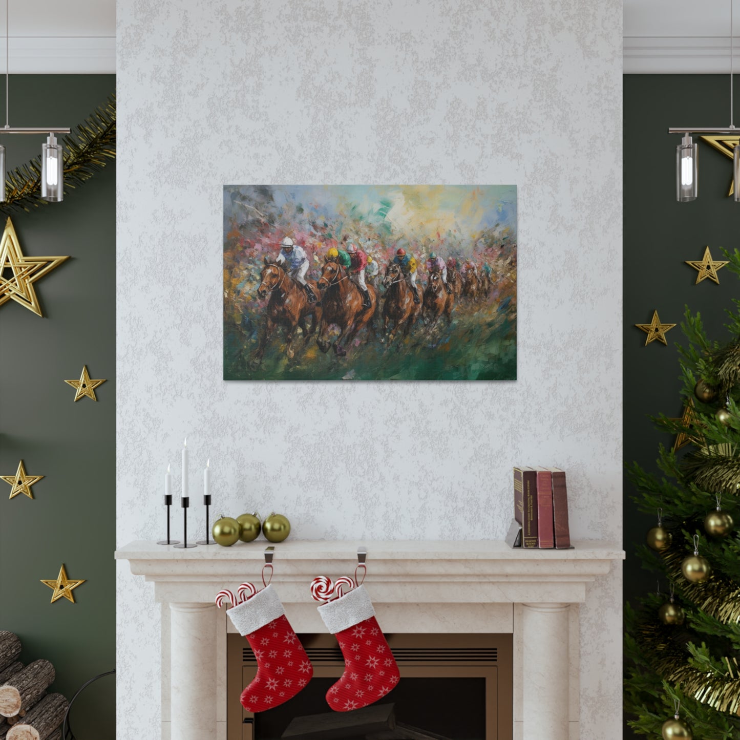 Horse Painting for Living Room Oil Painting for Dining Room Painting for Bedroom Painting for Bedroom Painting on Canvas Kentucky Derby