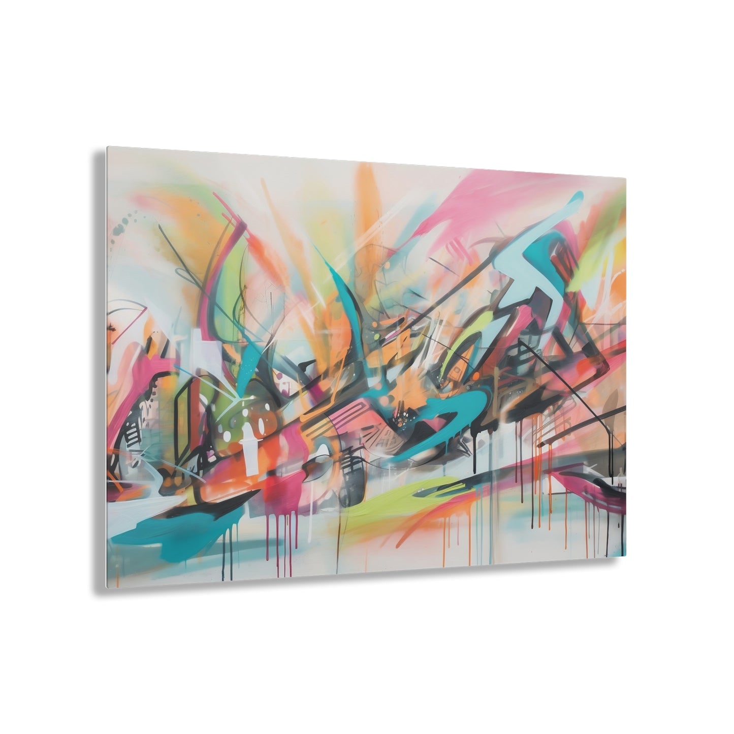 Acrylic Print, Abstract, Graffiti, Original Art, Bathroom, Bedroom, Kitchen, Dining Room