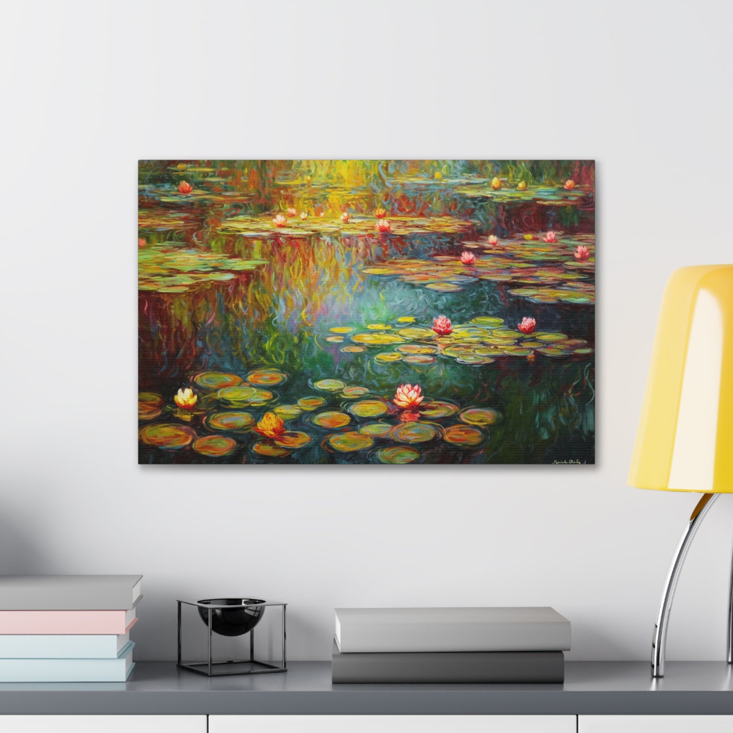 Lily Pad Painting for Living Room Oil Painting for Dining Room Painting for Bedroom Painting for Bedroom Painting of Pond