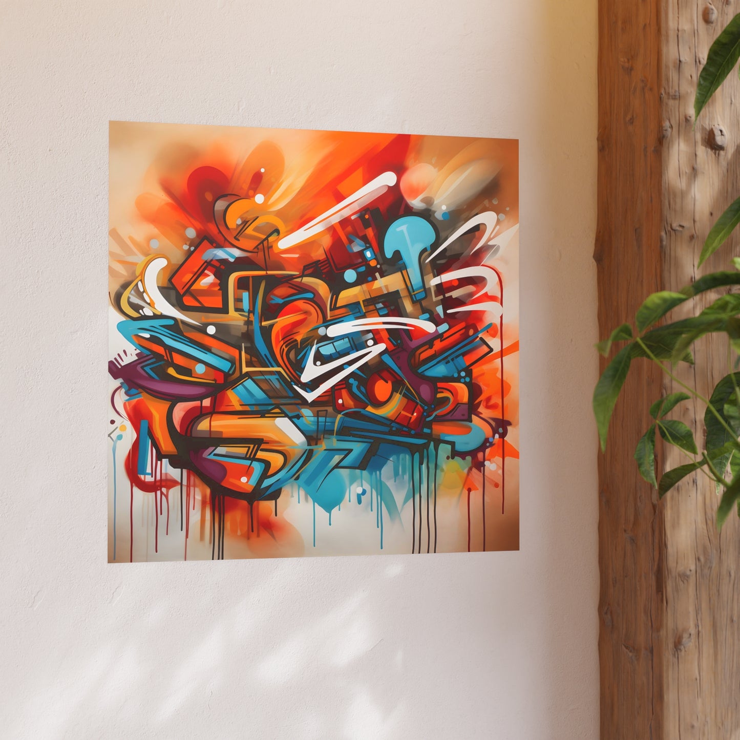 Abstract Art, Graffiti, Poster, Original Art, Bedroom, Living Room, Game room