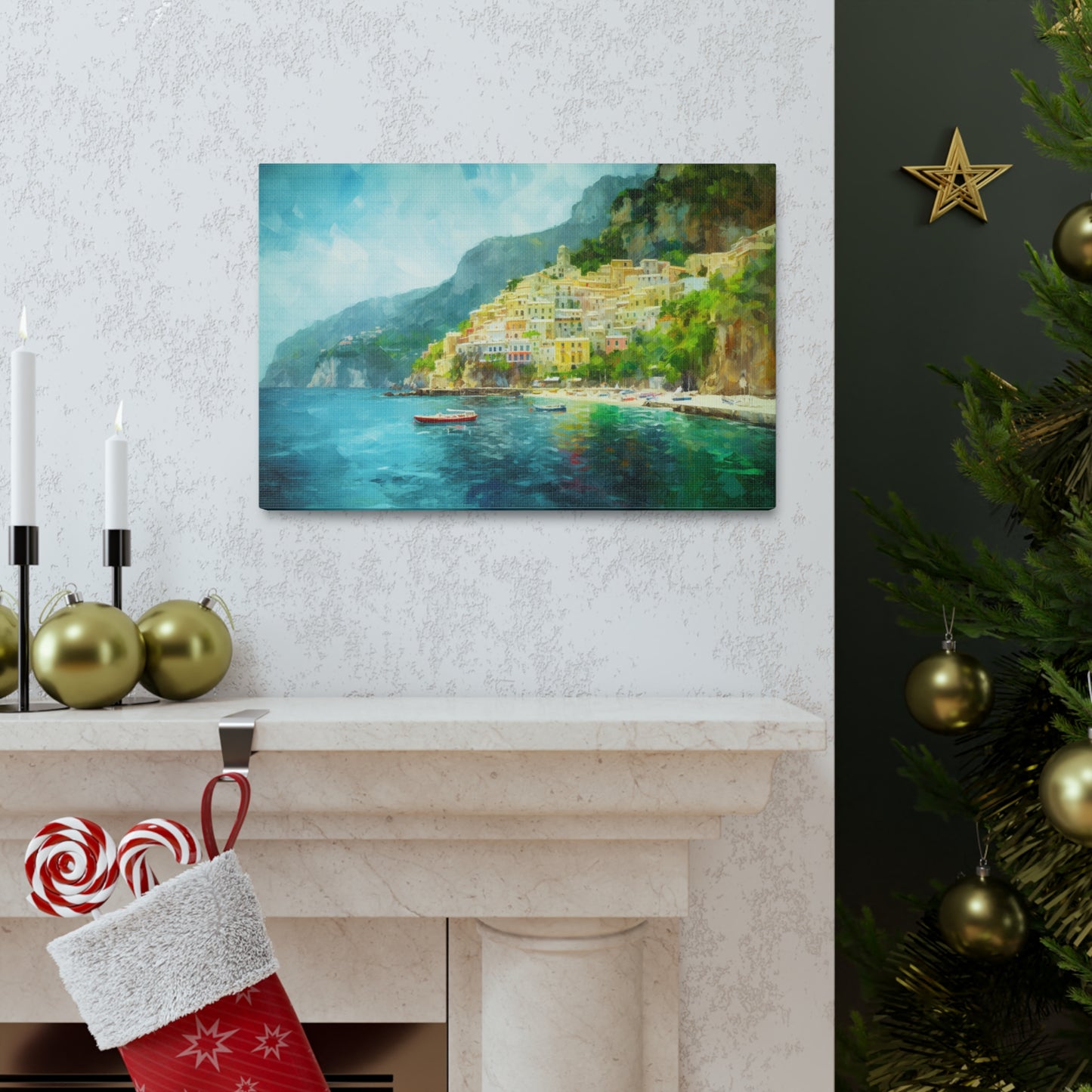 Landscape Painting for Living Room Oil Painting for Dining Room Painting for Bedroom Painting for Office Painting of Amalfi Coast