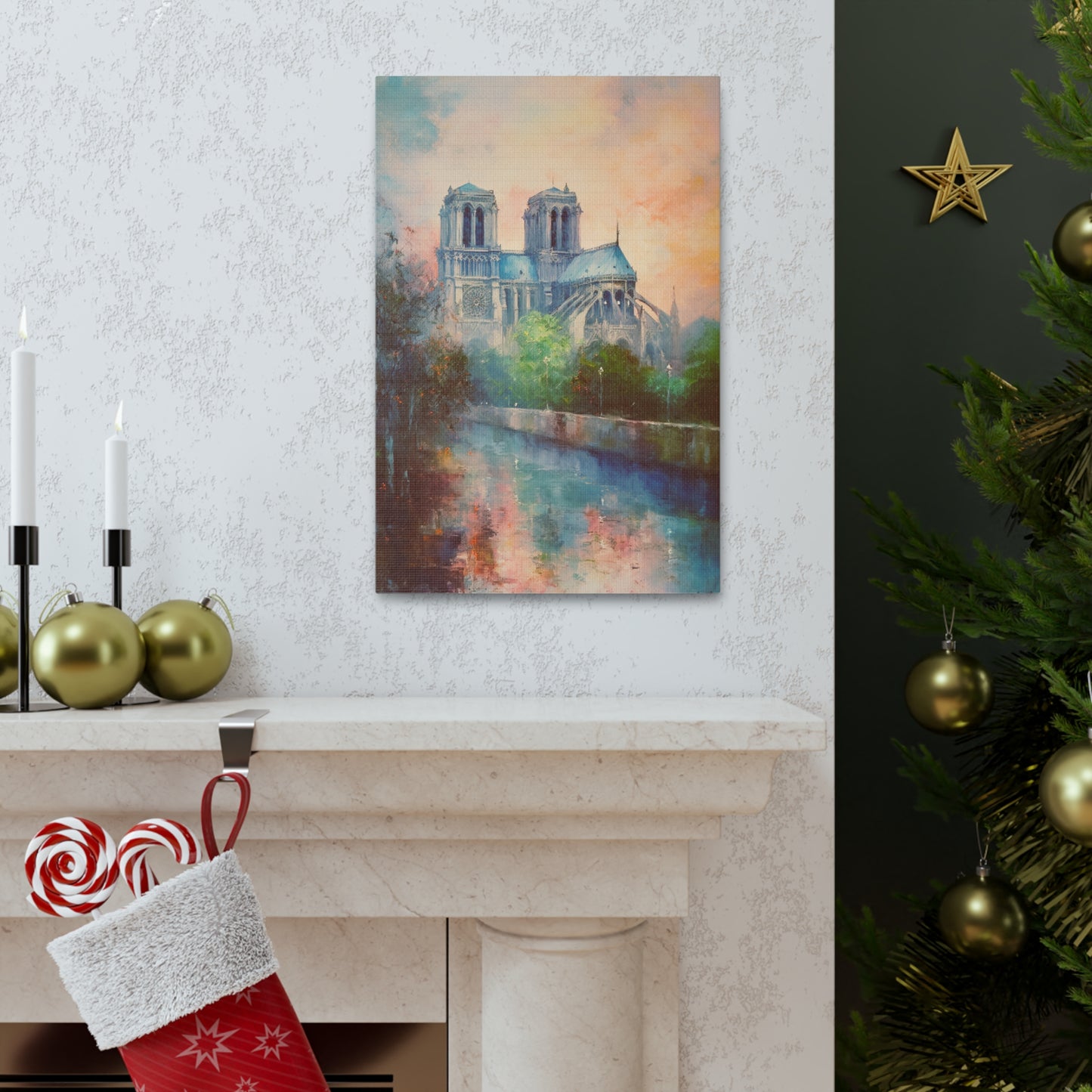 Notre Dame Cathedral Painting for Living Room Oil Painting for Dining Room Painting for Bedroom Painting for Bedroom Painting on Canvas