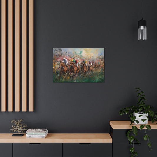 Horse Painting for Living Room Oil Painting for Dining Room Painting for Bedroom Painting for Bedroom Painting on Canvas Kentucky Derby