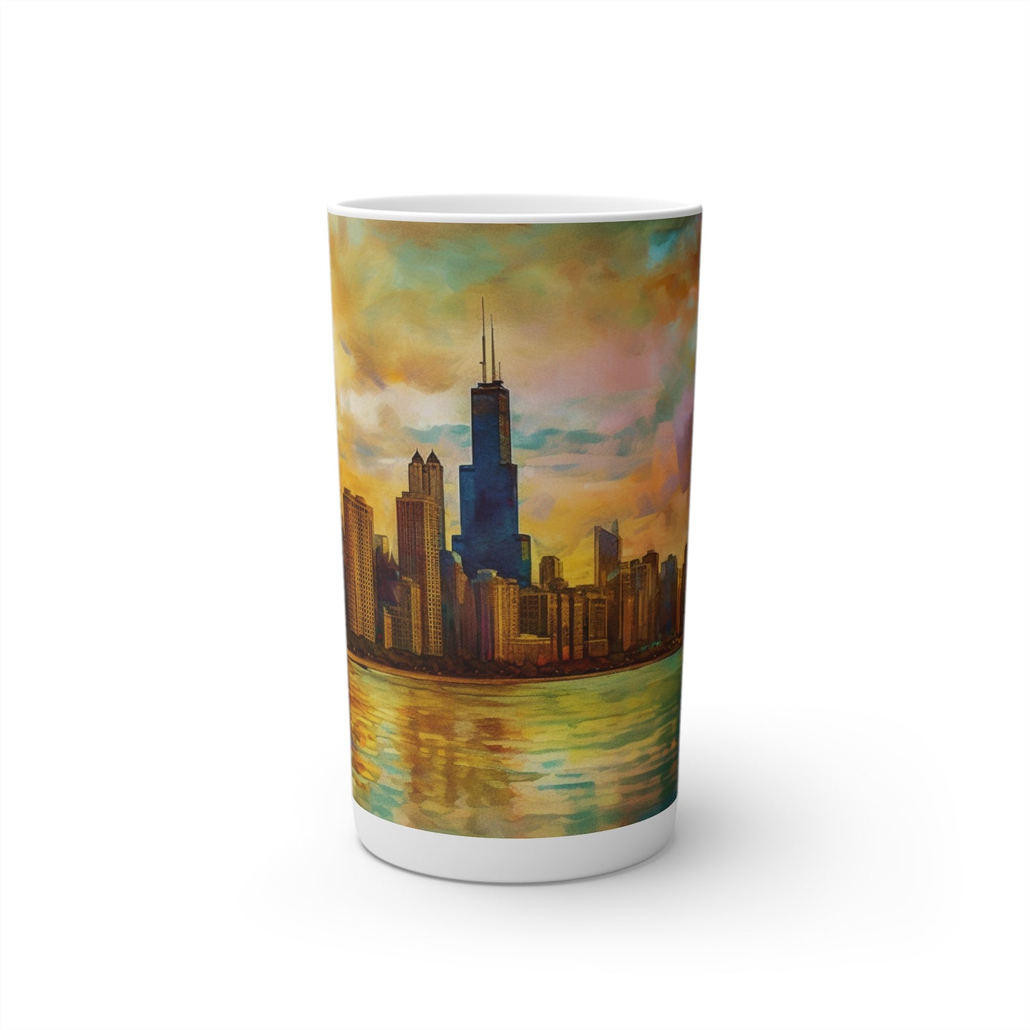 Chicago Coffee Mug Conical Coffee Mugs (3oz, 8oz, 12oz) Hot Chocolate Cup Tea Cup Designer Coffee Mug