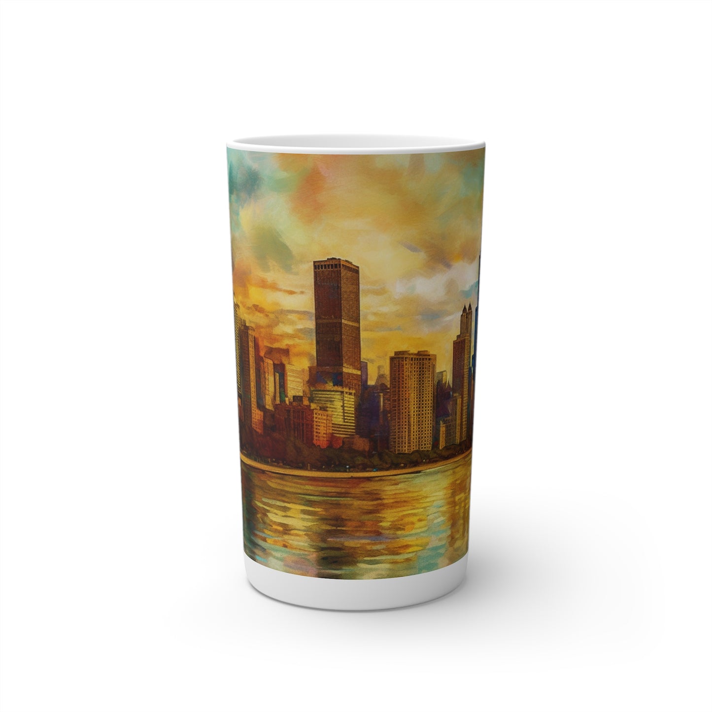 Chicago Coffee Mug Conical Coffee Mugs (3oz, 8oz, 12oz) Hot Chocolate Cup Tea Cup Designer Coffee Mug