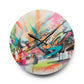 Acrylic Wall Clock, Abstract Graffiti, Kitchen, Living Room, Game Room, Kids Room