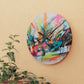 Acrylic Wall Clock, Abstract Graffiti, Kitchen, Living Room, Game Room, Kids Room