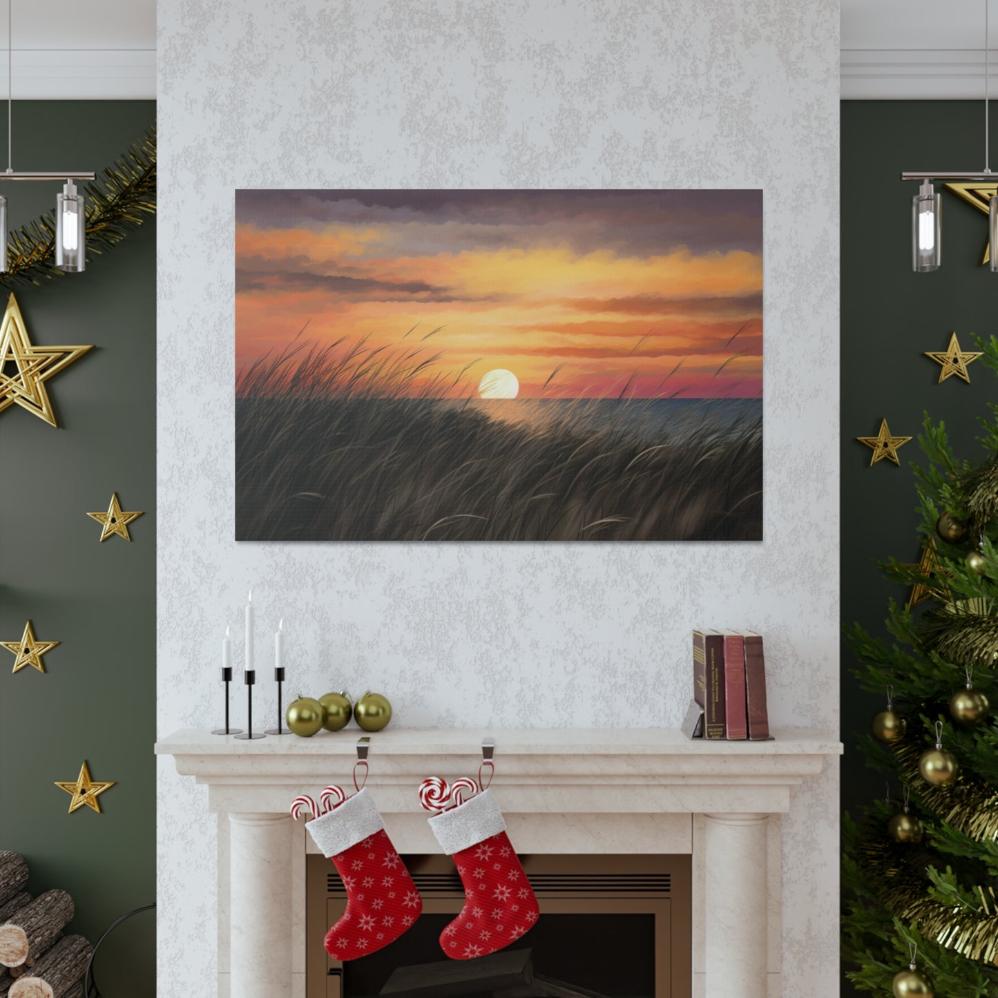 Sunset Painting for Living Room Oil Painting for Dining Room Painting for Bedroom Painting for Bedroom Painting on Canvas Beach Painting