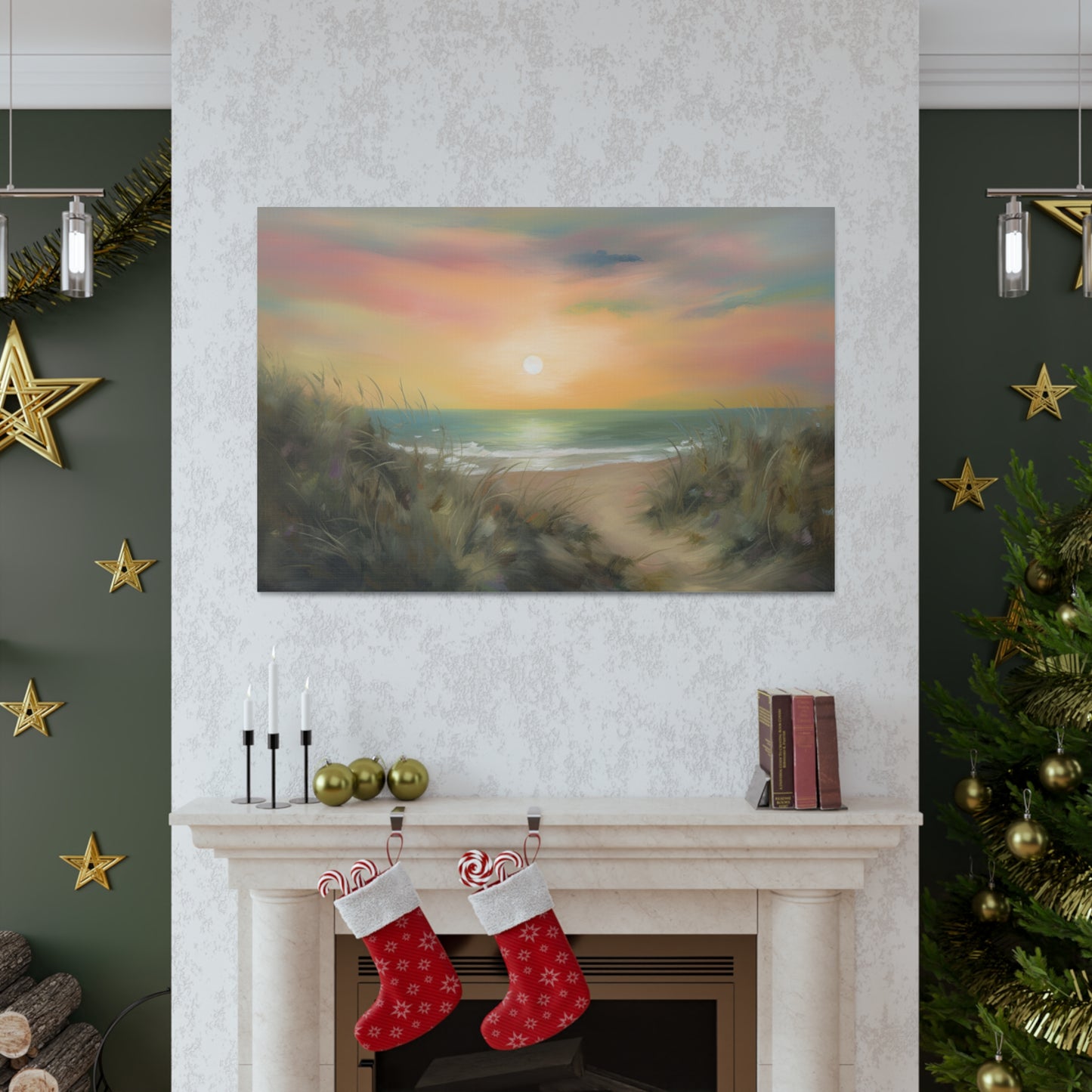 Sunset Painting for Living Room Oil Painting for Dining Room Painting for Bedroom Painting for Bedroom Painting on Canvas Beach Painting